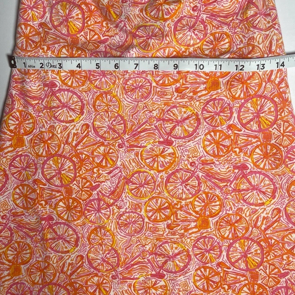 Lilly Pulitzer Petula Strapless Mini Dress or Skirt Ten Speed Bike Print Pink XS - Picture 7 of 9